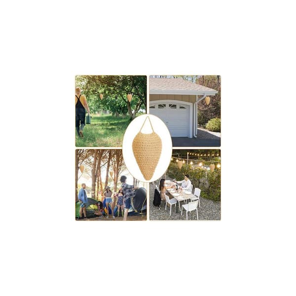 N/A Outdoor Wasp Hornet Trap with Crochet Faux Nest Deterrent