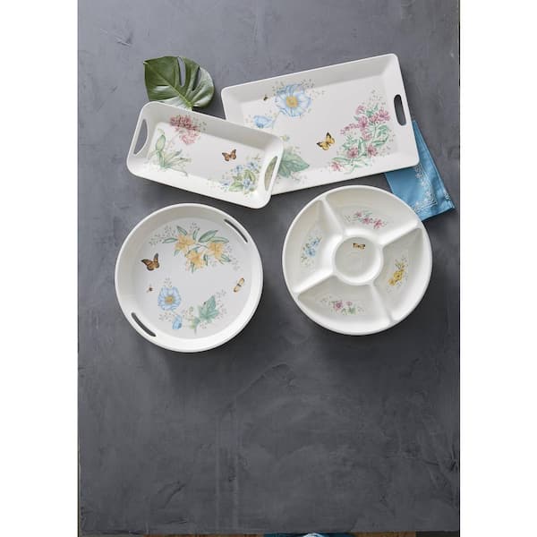 Lenox Butterfly Meadow Melamine Multi Color Large Round Tray