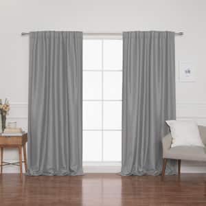 Gray Solid Blackout Curtain - 52 in. W x 84 in. L (Set of 2)