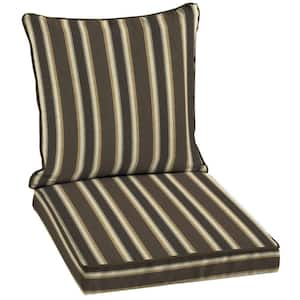Rea Stripe Welted Deep Seating Outdoor Dining Chair Cushion Set