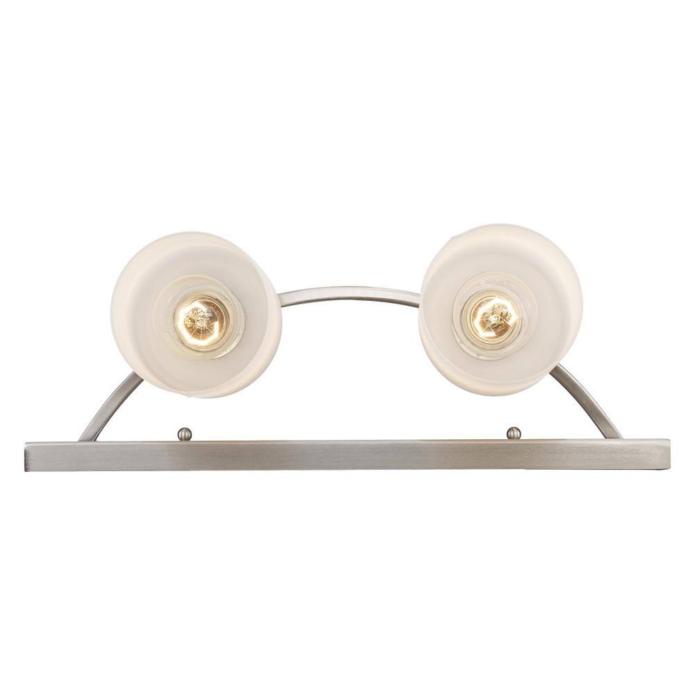 Moonlight Brushed Nickel Frosted Glass Vanity Light