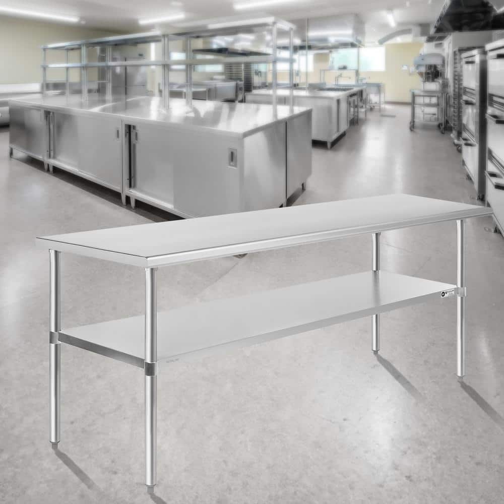 Gridmann Pro 60" x 30" Stainless Steel Commercial Prep Table with Shelf