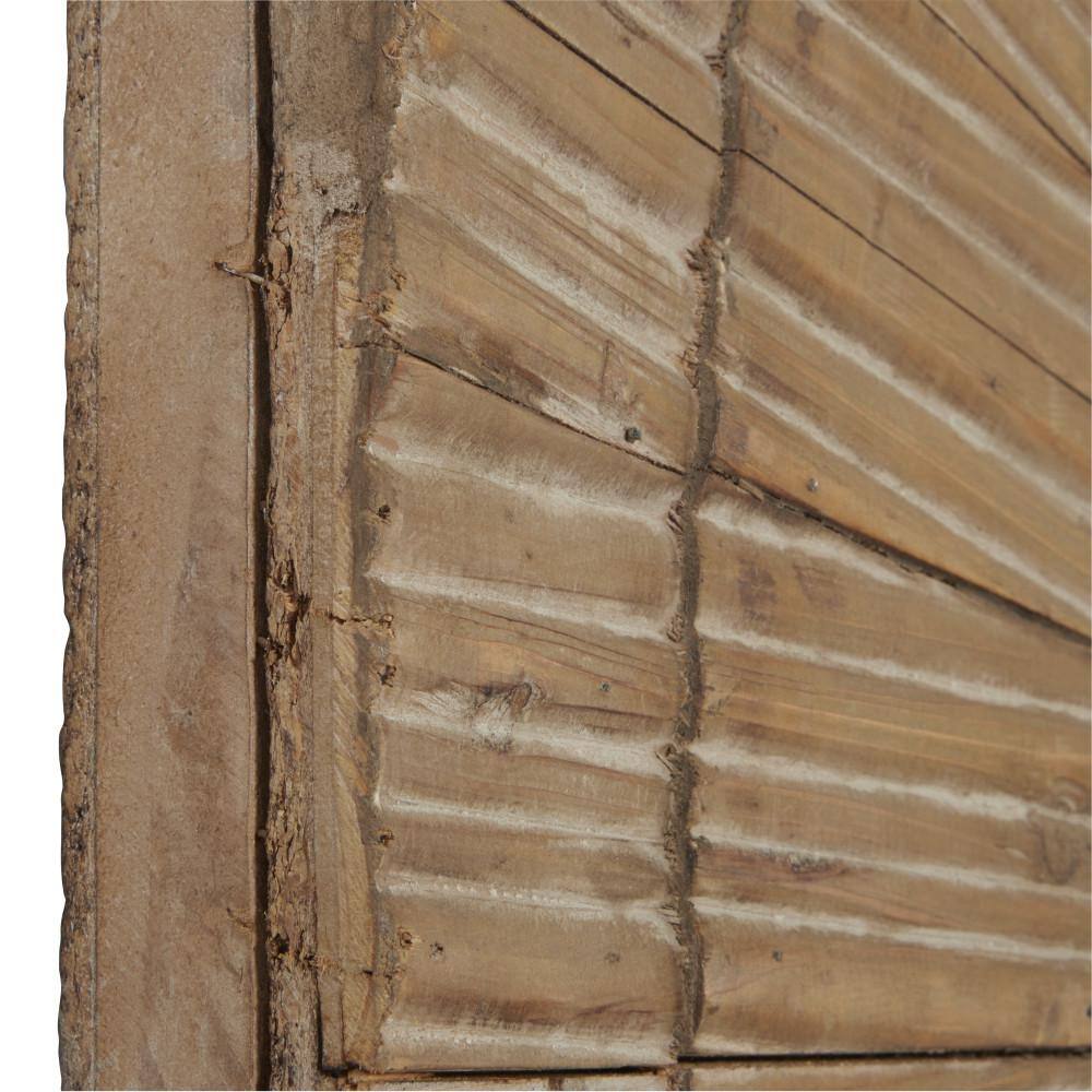 Brown Handmade Radial Starburst Wood Wall Decor