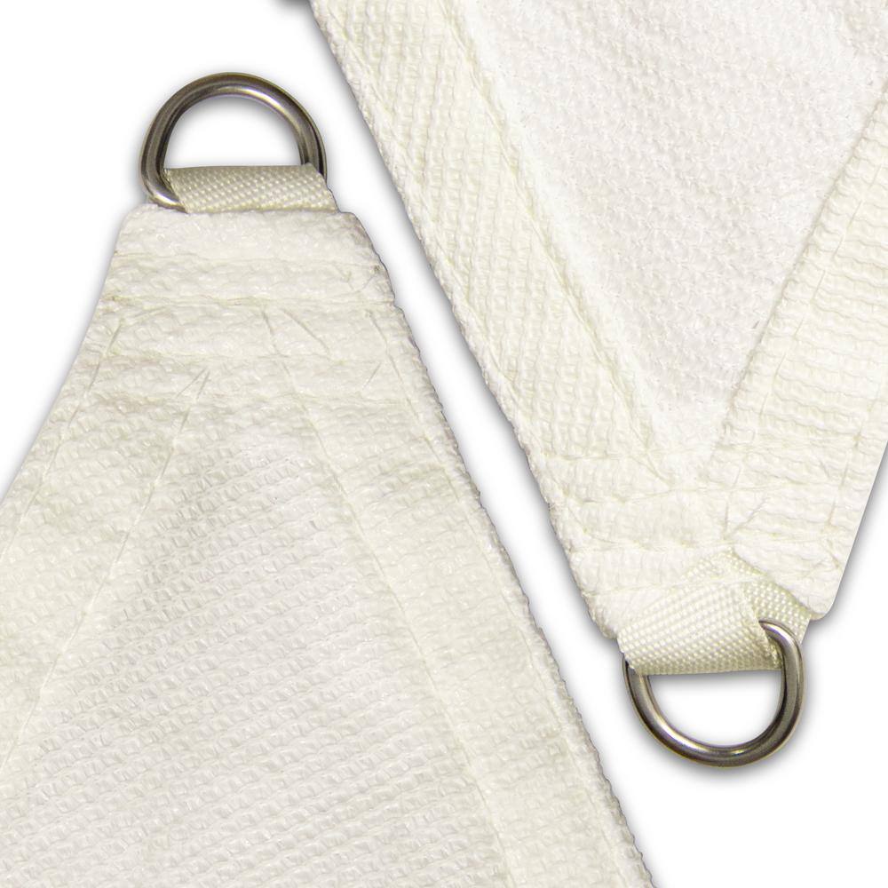 10' x 20' White HDPE Rectangle Patio Sun Shade Sail Canopy