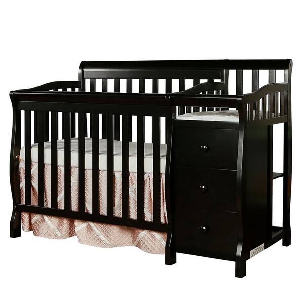 Dream On Me Jayden 4in1 Black Mini Convertible Crib And Changer 629K