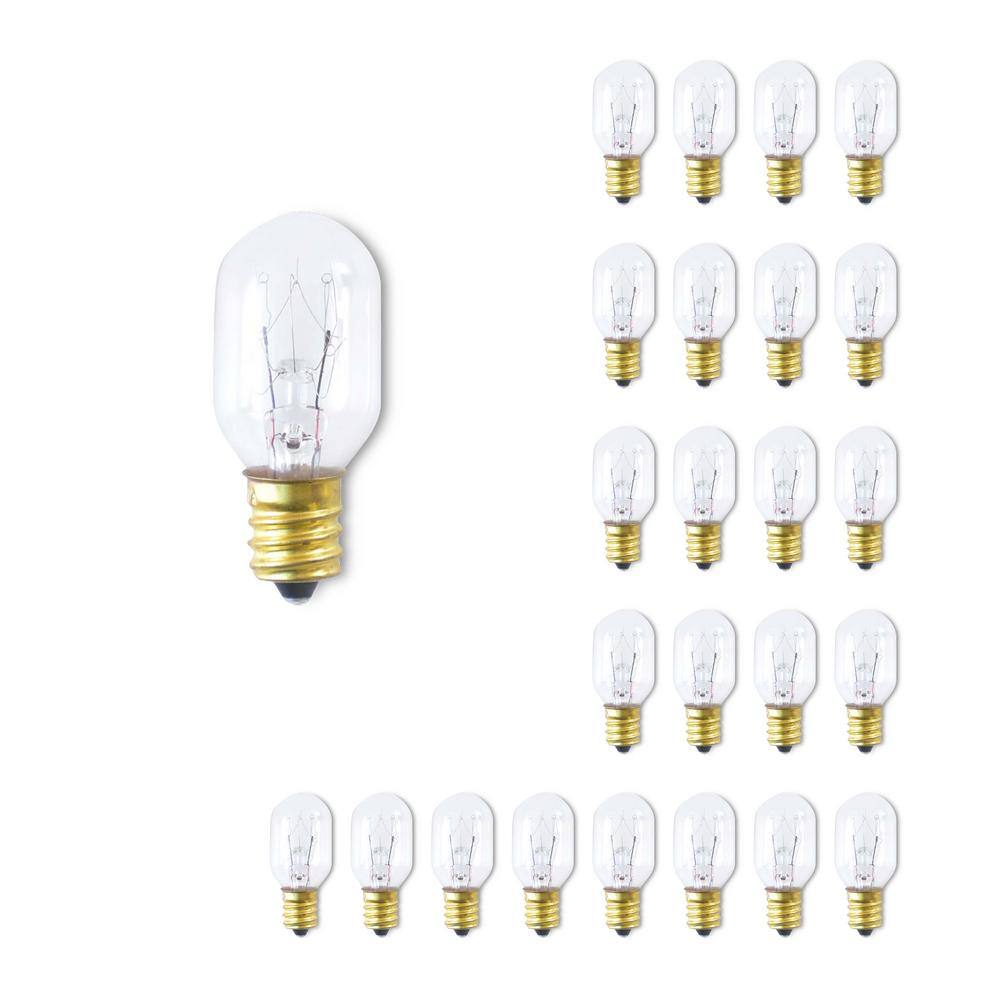 15-Watt 2700K Warm White Light T7 (E12) Candelabra Screw Base Dimmable Clea