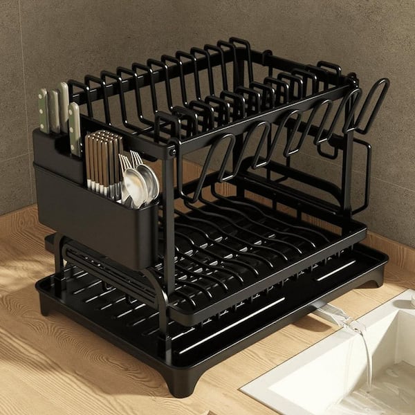 Kitchen Dish Rack-Large Capacity with Drain Board