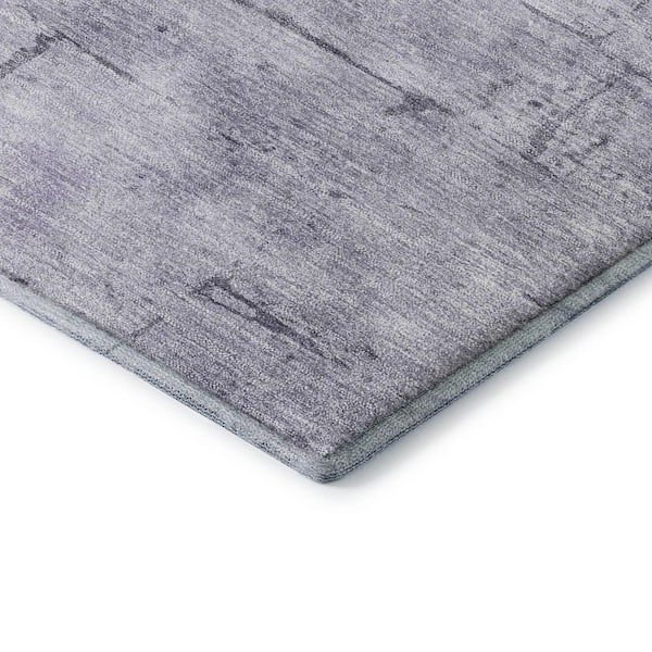 Mayfield Premium Machine Washable Abstract AMF2215 Lavender 5 ft. x 7 ft. 6 in. Area Rug