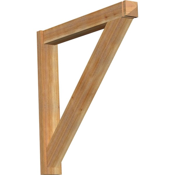Ekena Millwork 6 in. x 42 in. x 42 in. Traditional Arts and Crafts Rough Sawn Western Red Cedar Outlooker