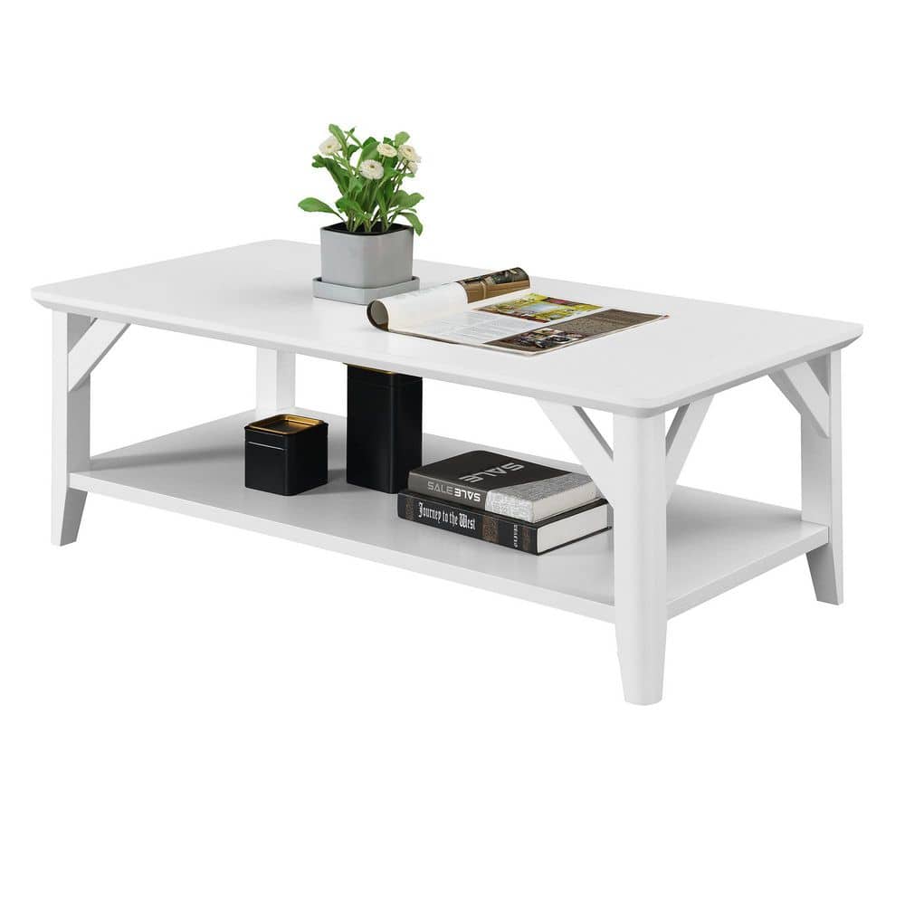 48" Rustic Brown Wood Outdoor Coffee Table