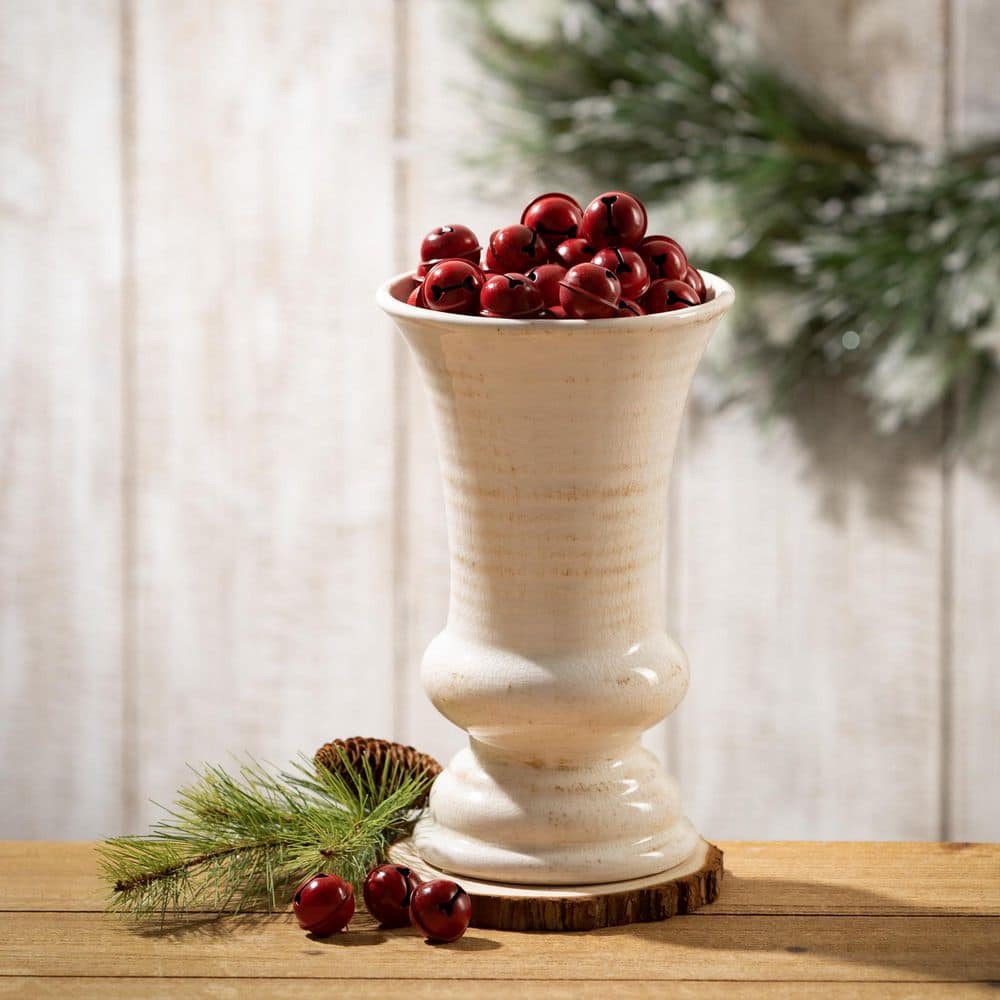 Effortless Ivory Ceramic Bouquet Vase 8.5"L x 11.5"H