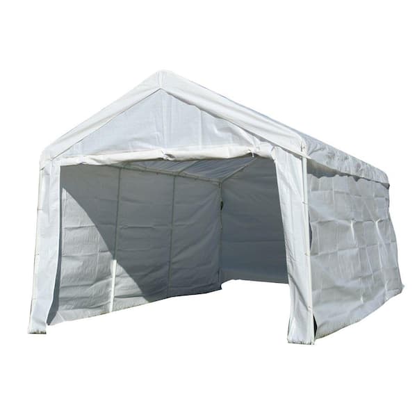 Sportsman 10 ft. x 20 ft. White Portable Canopy Pavilion with Sides