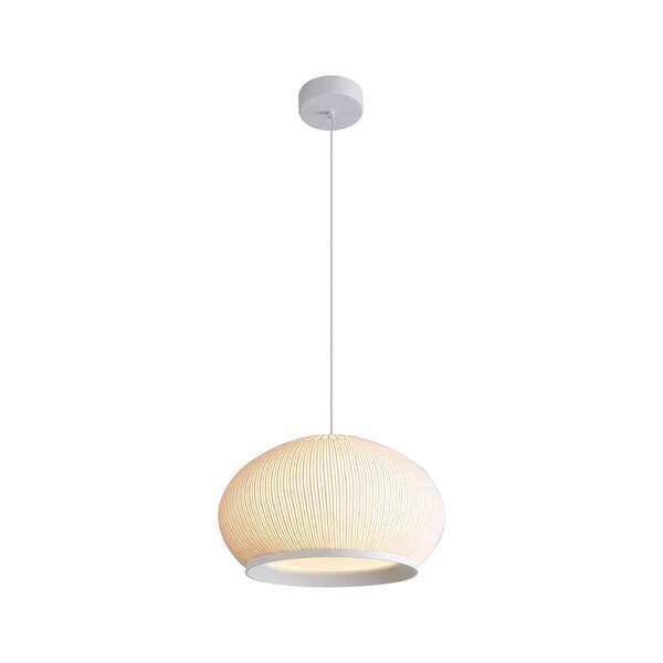 Golden Lighting - Tela 36-Watt 5 Light Sand Yellow Integrated LED Pendant Light with Sand Yellow Shade
