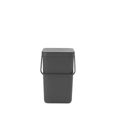 Sort and Go 6.6 Gal. Gray Recycling Bin