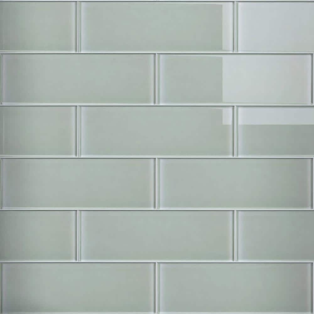 Crystile Soft White 12 in. x 4 in. Subway Glossy Glass Mosaic Tile Sample price history on PriceWatchPro