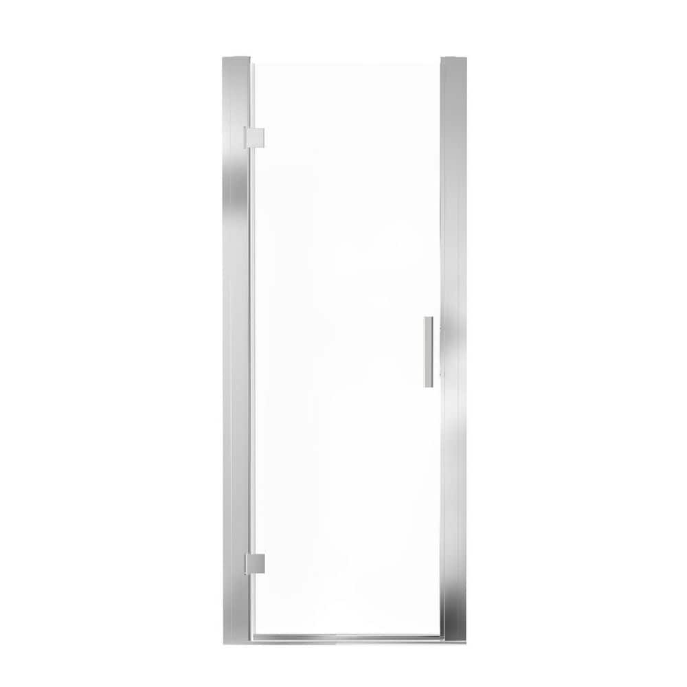 34 in. to 36 in. W x 72 in. H Pivot Hinged Swing Semi Frameless Shower Door in Chrome with Clear Tempered Glass price history on PriceWatchPro
