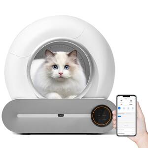 Self-Cleaning Cat Litter Box, Automatic Scooping and Odor Removal, App Control, Support 2.4G WiFi, with Liner