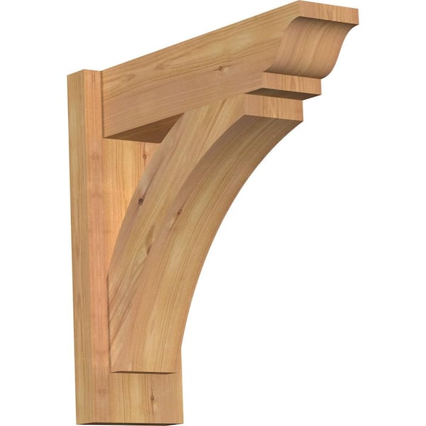 Ekena Millwork 6 in. x 18 in. x 18 in. Western Red Cedar Thorton Traditional Smooth Outlooker