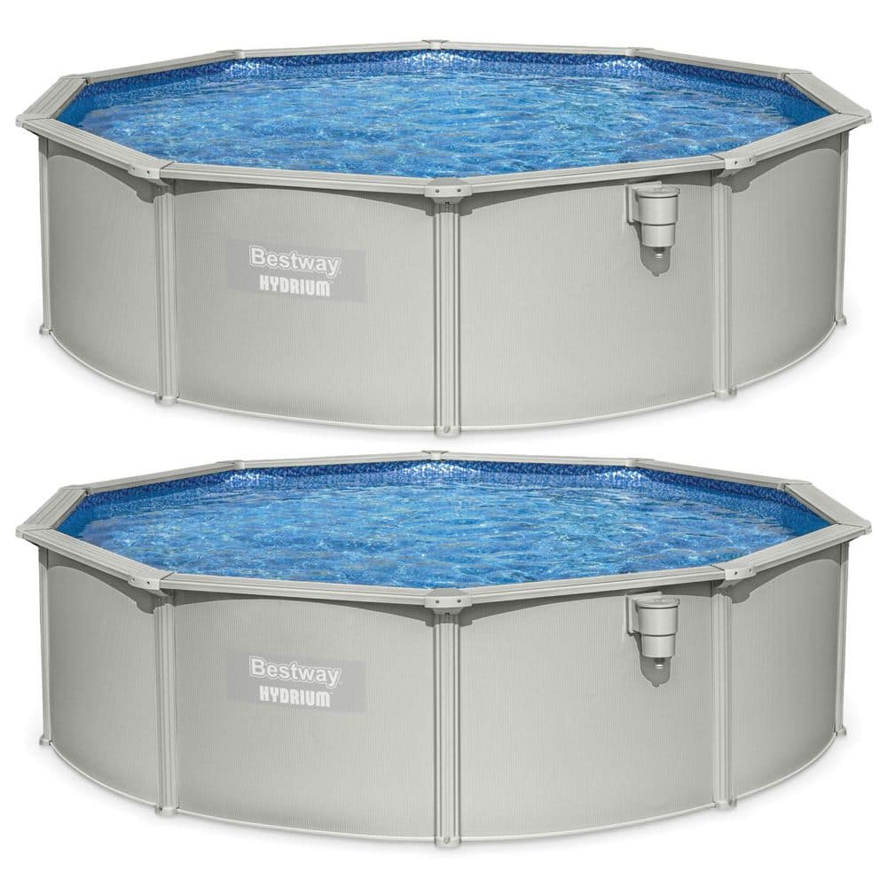 Hydrium 15 ft. x 48 in. Round Steel Wall Above Ground Swimming Pool Set, 2 Pack price history on PriceWatchPro