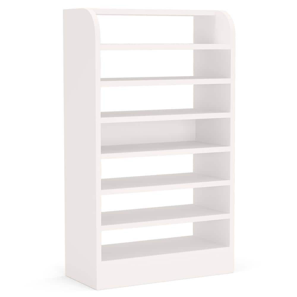 Tribesigns 47.24-in H 8 Tier 20 Pair White Engineered Wood Shoe Rack in the  Shoe Storage department at