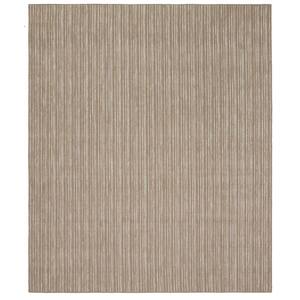 Beige 8 ft. x 10 ft. Rectangle Striped Polyester Area Rug