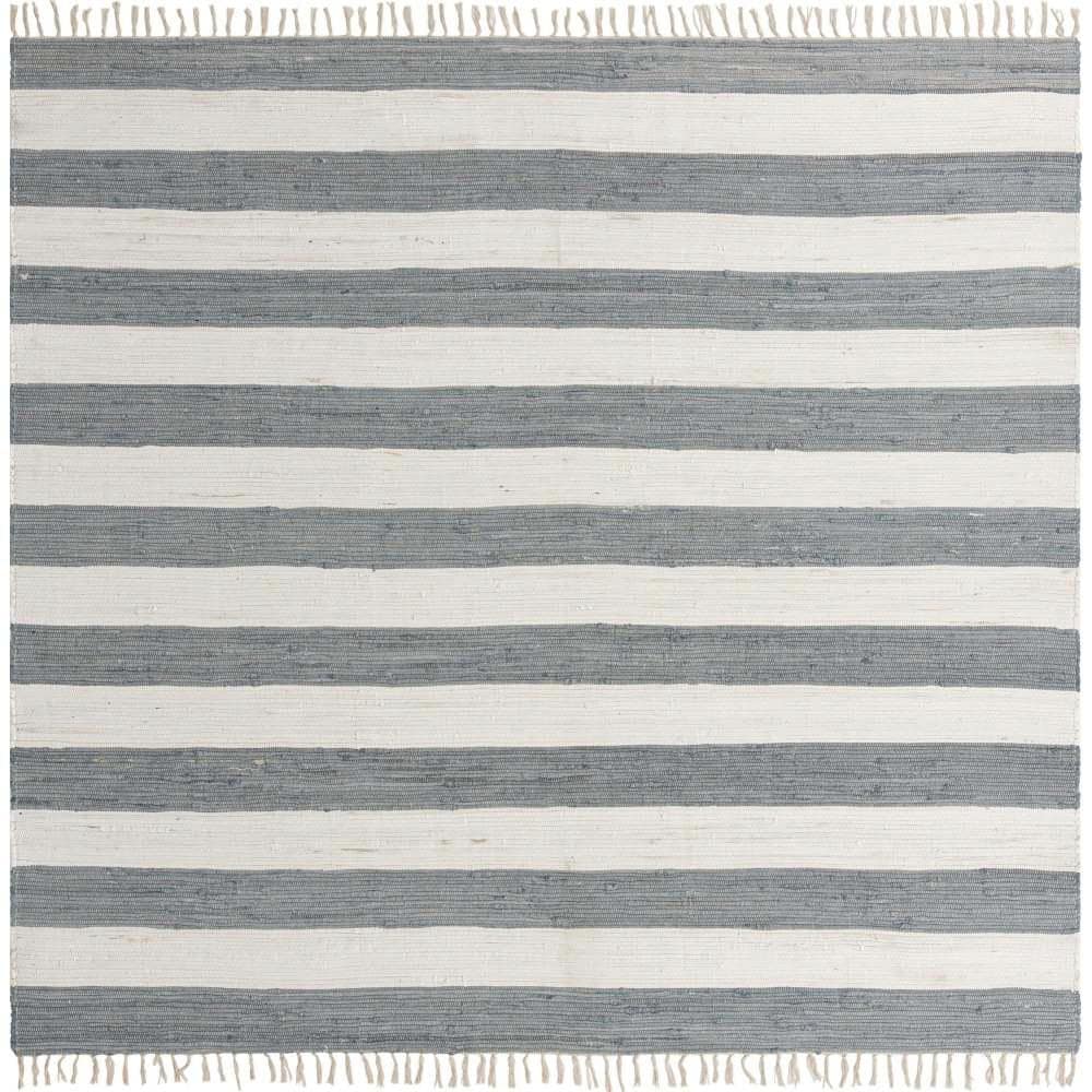 Chindi Rag Striped Gray 10' 0 x 10' 0 Area Rug price history on PriceWatchPro