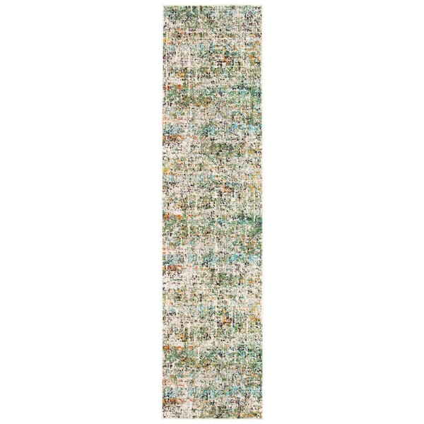 SAFAVIEH Madison Green/Turquoise 2 ft. x 6 ft. Runner Rug