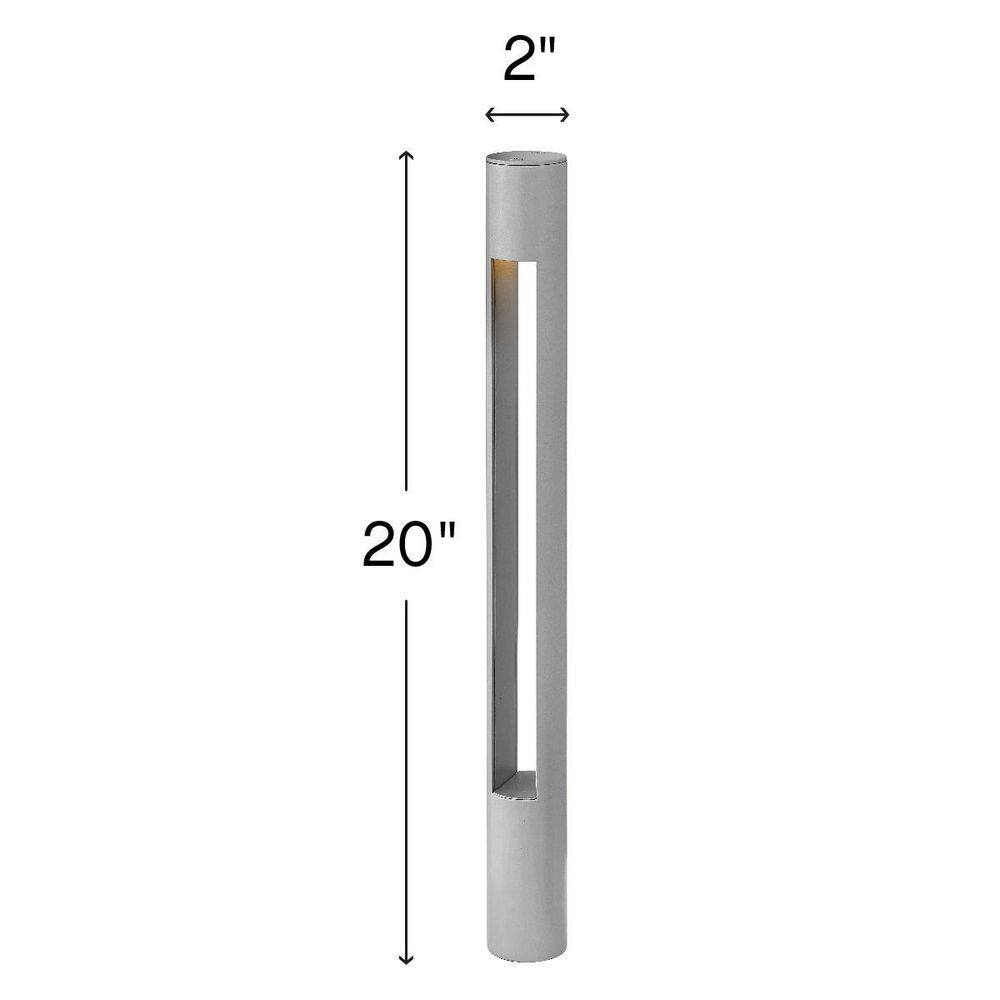 Titanium LED Pathway Bollard Light with Etched Lens