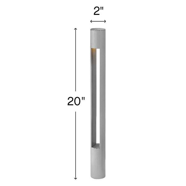 HINKLEY - Atlantis Hardwired Titanium Gray Bollard Light