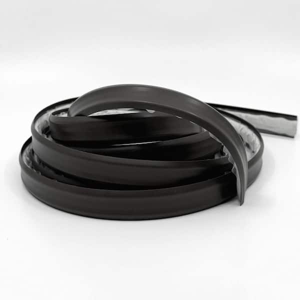 3/4 in. x 10 ft. Black PVC Inside Corner Self-adhesive Flexible Caulk and Trim Molding
