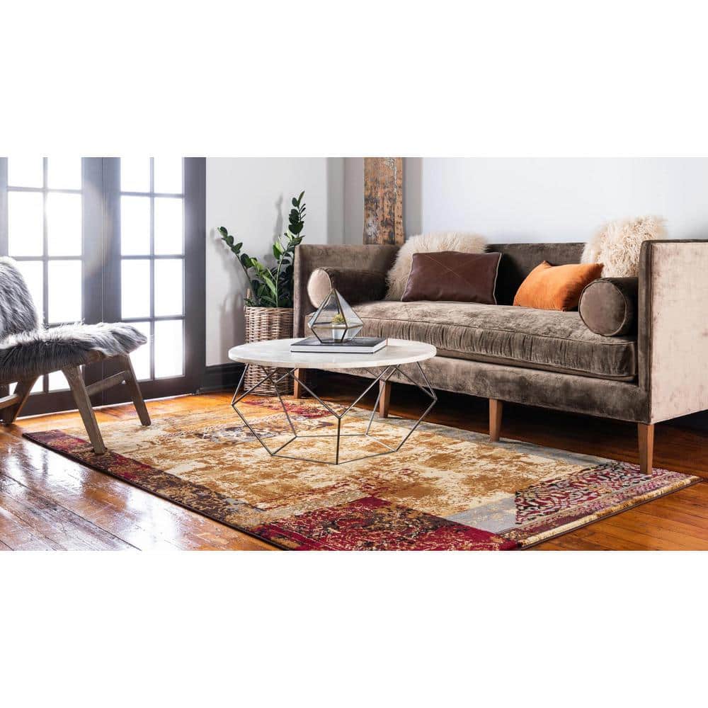 Braided Black Geometric 9' x 12' Synthetic Rectangular Rug