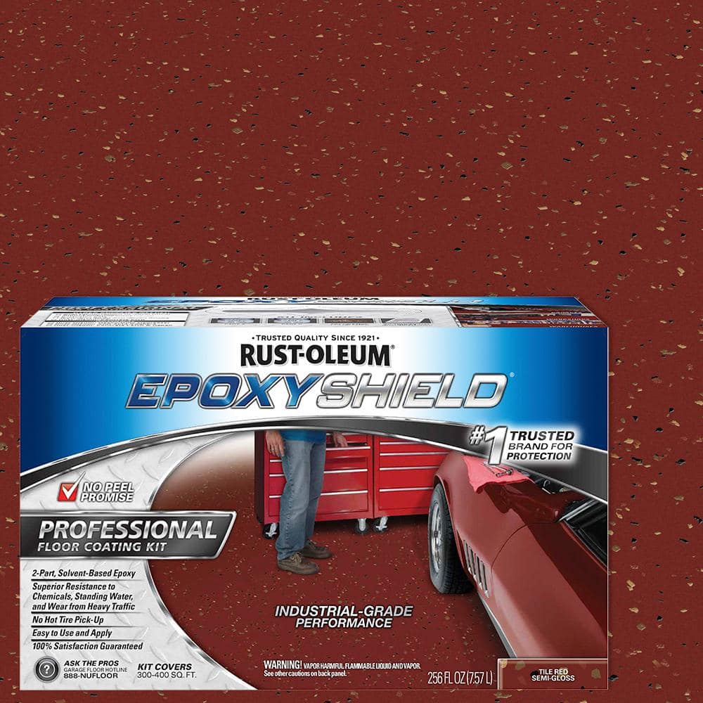 Rust-Oleum EpoxyShield 2 Gal. Tile Red Semi-Gloss Professional Floor ...