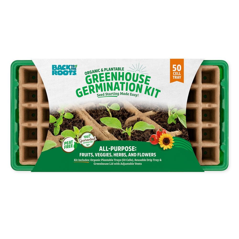 Back To The Roots Greenhouse Germination Seed Starter Kit (50 Cell ...