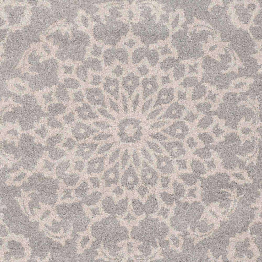 Plush Hand-Tufted Grey Wool 8' x 10' Area Rug