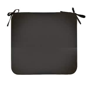 17 in. x 17 in. Ebony Outdoor Cushion Bistro Cushion in Black Includes 2 Bistro Cushions