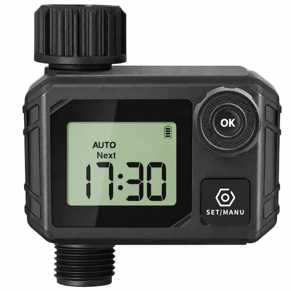 Programmable Faucet Timer with Rain Delay Manual and Automatic Watering Modes for Yard Lawn and Garden