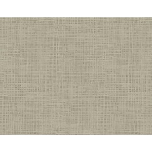 Taupe Ami Faux Paper Unpasted Wallpaper Roll (60.75 sq. ft.)