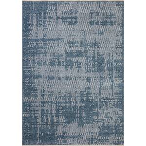 Vance Blue/Ivory 10 ft. x 13 ft. Modern Abstract Area Rug