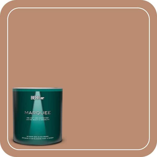 BEHR MARQUEE 1 qt. #QE-12 Dune Drift Semi-Gloss Enamel Interior Paint & Primer