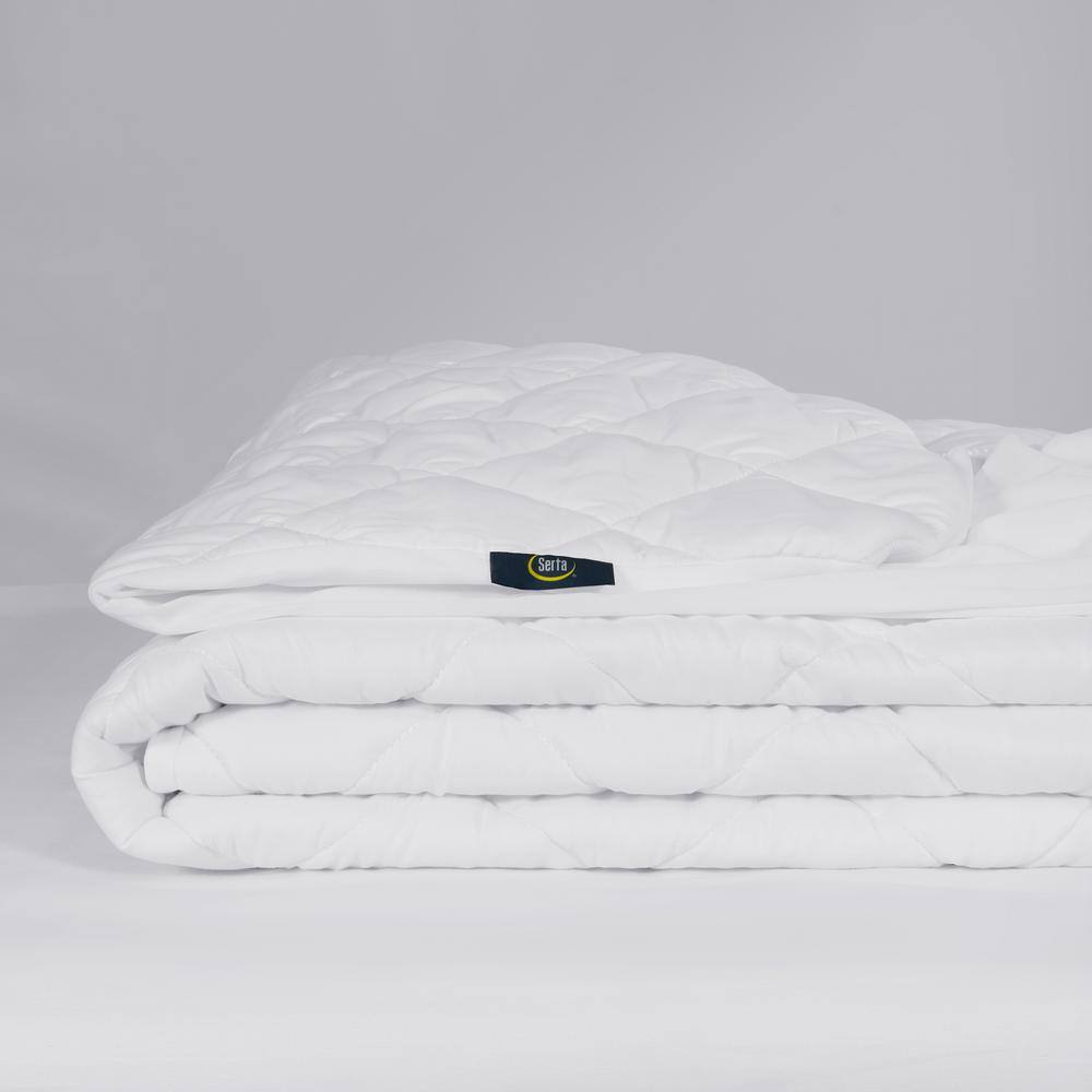Twin White Waterproof Quilted Mattress Pad