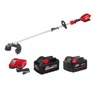 M18 FUEL 18V Lithium-Ion Brushless Cordless Quik-Lok String Trimmer with 8.0 Ah Battery & 5.0 Ah Battery