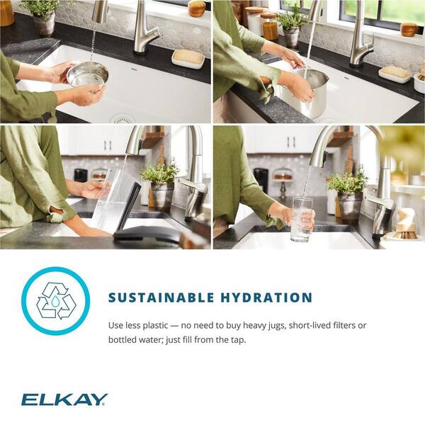 Elkay Quartz Classic 33 inch Drop-In Sink - Greystone ELGAD3322PDGS0