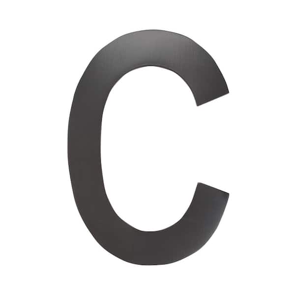 Architectural Mailboxes 4 in. Dark Aged Copper Letter C Floating House