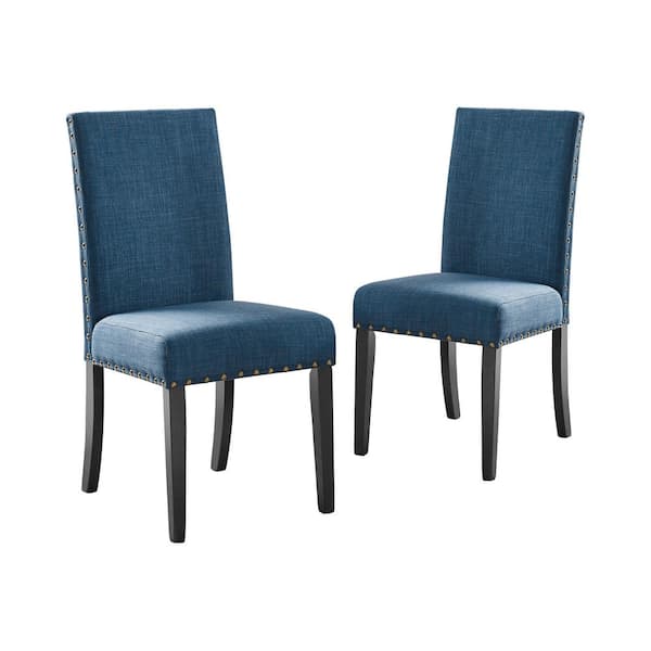 NEW CLASSIC HOME FURNISHINGS New Classic Furniture Crispin Marine Blue Polyester Upholstered Dining Chair (Set of 2)