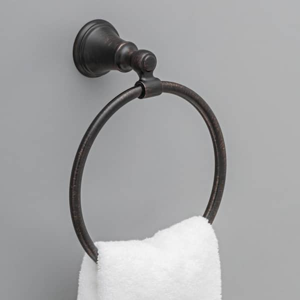 Delta Woodhurst Wall Mount Round Closed Towel Ring Bath Hardware