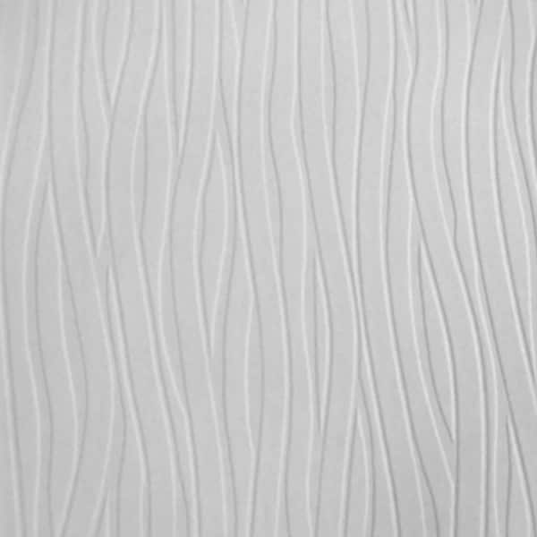 Graham & Brown Wavy Lines White Vinyl Peelable Wallpaper (Covers 56 sq. ft.)