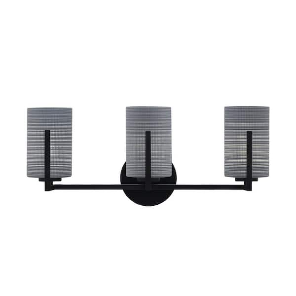 Unbranded Cottonwood 21 in. 3-Light Matte Black Vanity Light