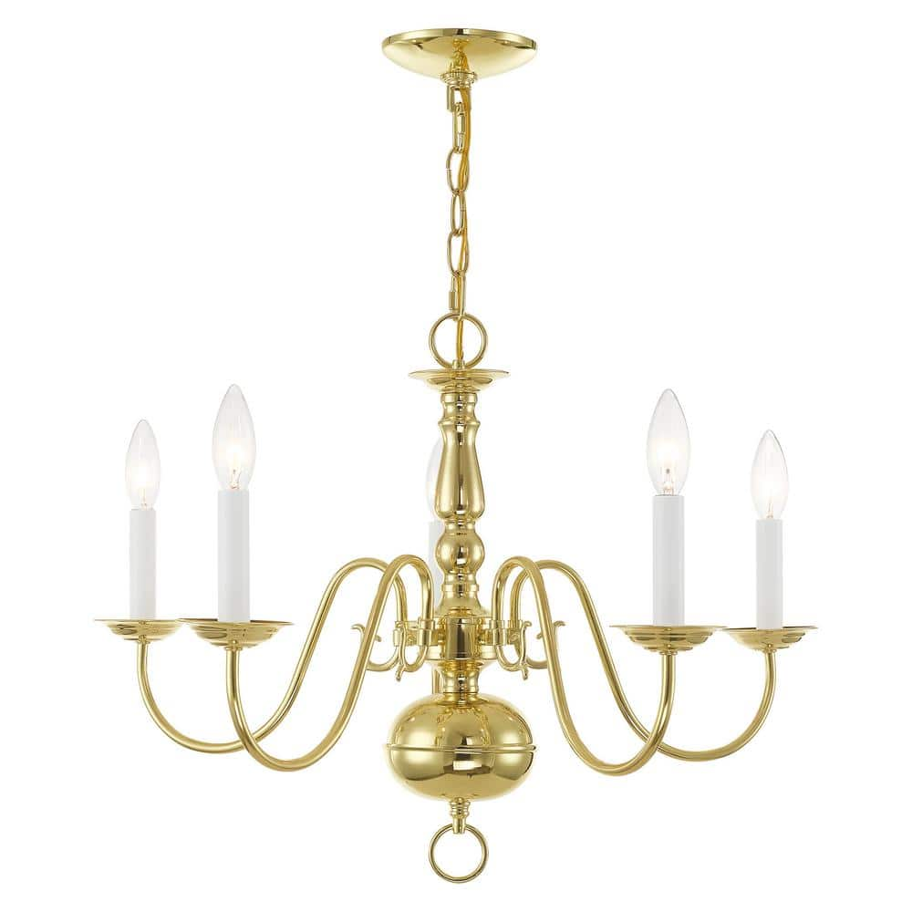 Brass chandelier with trimmings L359CE