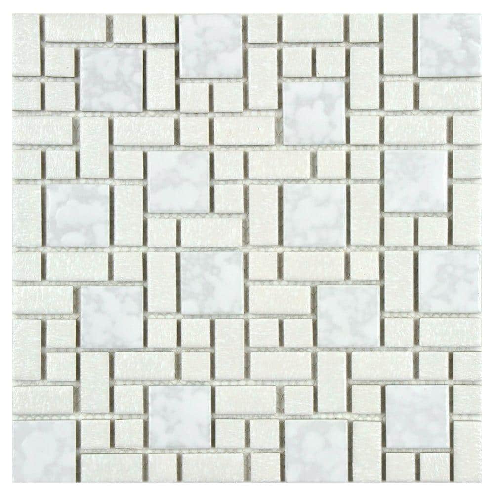 University White 6 in. x 6 in. Porcelain Mosaic Take Home Tile Sample price history on PriceWatchPro
