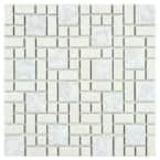 University White 11-3/4 in. x 11-3/4 in. x 5 mm Porcelain Mosaic Tile (9.8 sq. ft. / case)